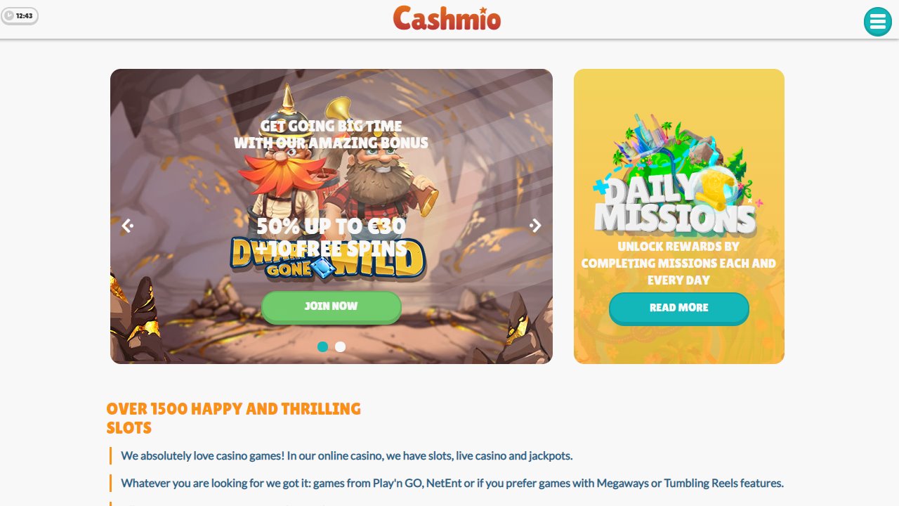 Cashmio Mobile Casino Without Downloadable App For Android ...